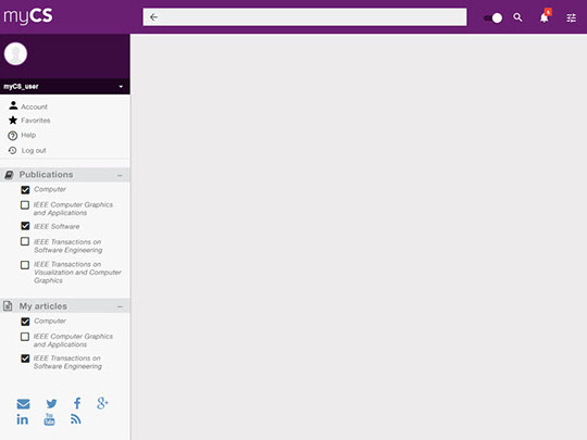 myCS UI redesign